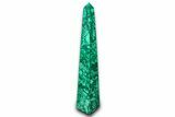 Tall Polished Malachite Obelisk - DR Congo #381143-1